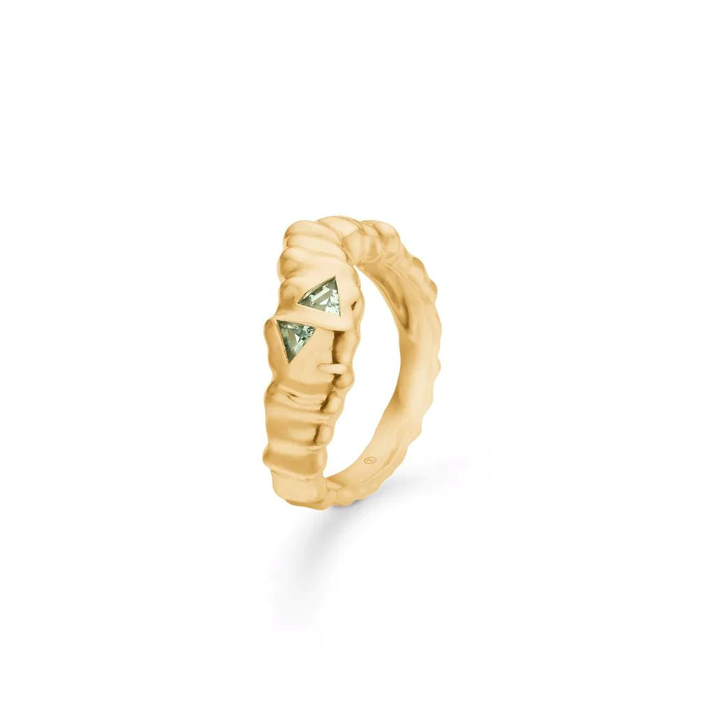 Studio Icicle Forgyldt Sølv Ring Råt Look 7247938 - Studio Z Fingerringe