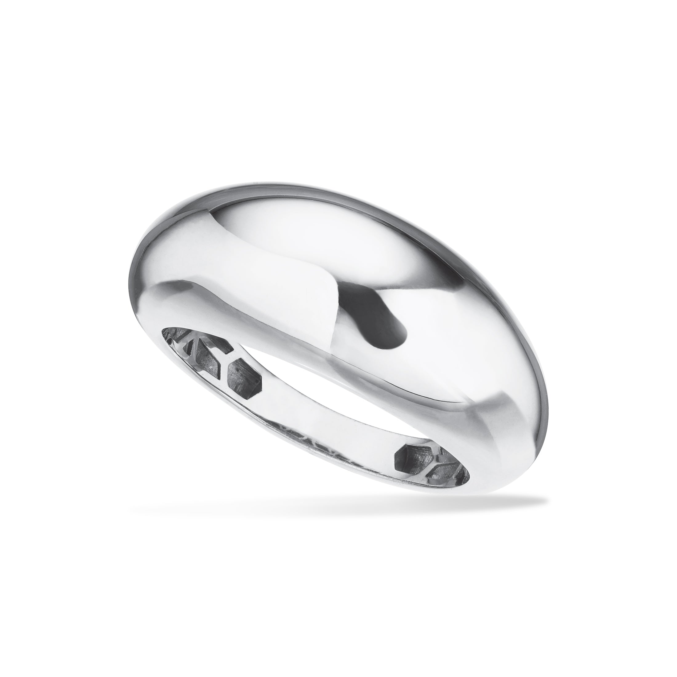 Scrouples Ring Scruples Sølv Halv Måne Ring Med Blank Overflade 729202 - Scrouples Fingerringe  - 1233690235950