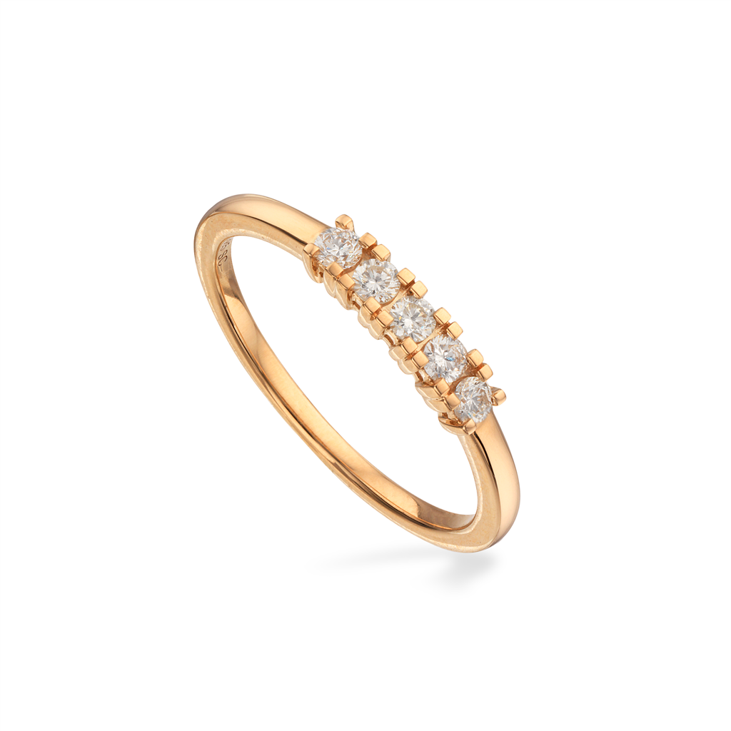 Scrouples Ring Kleopatra Alliancering 14kt Guld Med Brillanter 20ct 7335 - Scrouples Fingerringe  - 1233690190167