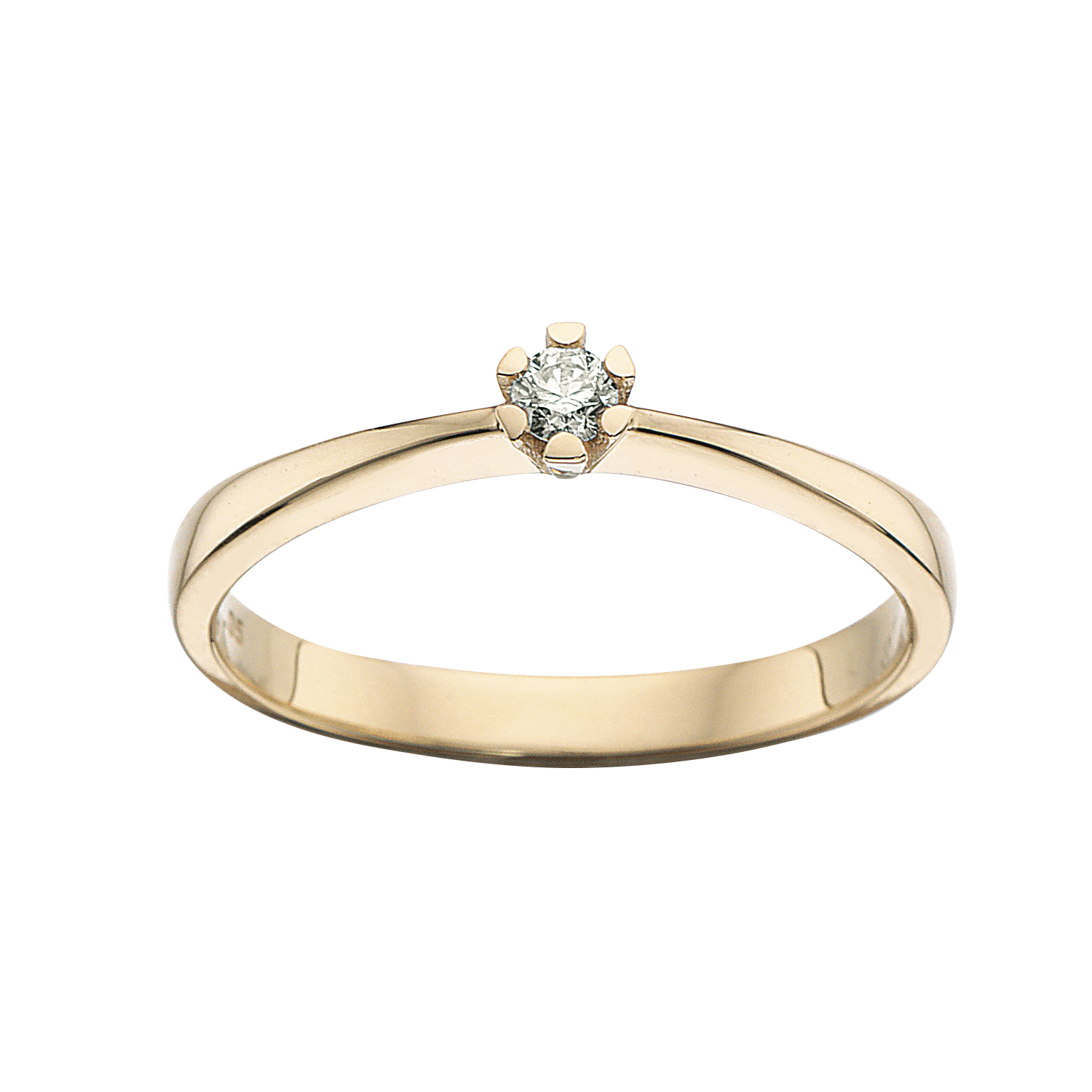 Scrouples Ring Vida Guld Ring Med Diamant 05ct 7813 - Scrouples Fingerringe  - 1233690171777