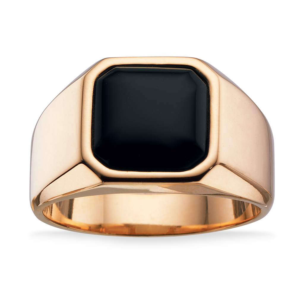 Scrouples Forgyldt Sølv Ring Med Onyx 791302 - Scrouples Fingerringe