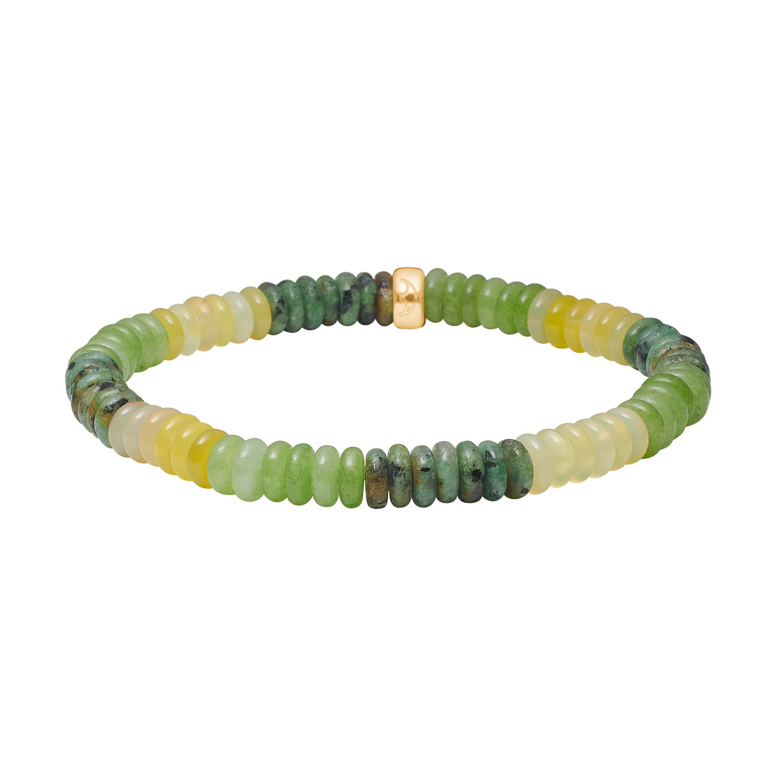 Agat Quartz Prikket Jasper Armbånd - Armbånd