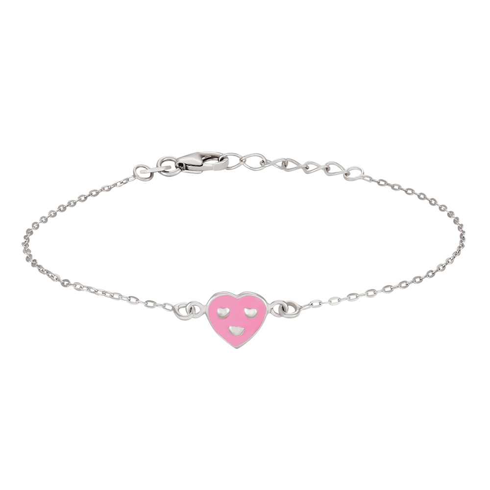Rhd Sølv Armbånd Hjerte Emalje 8mm 2cm - Nordahl Jewelry Armbånd