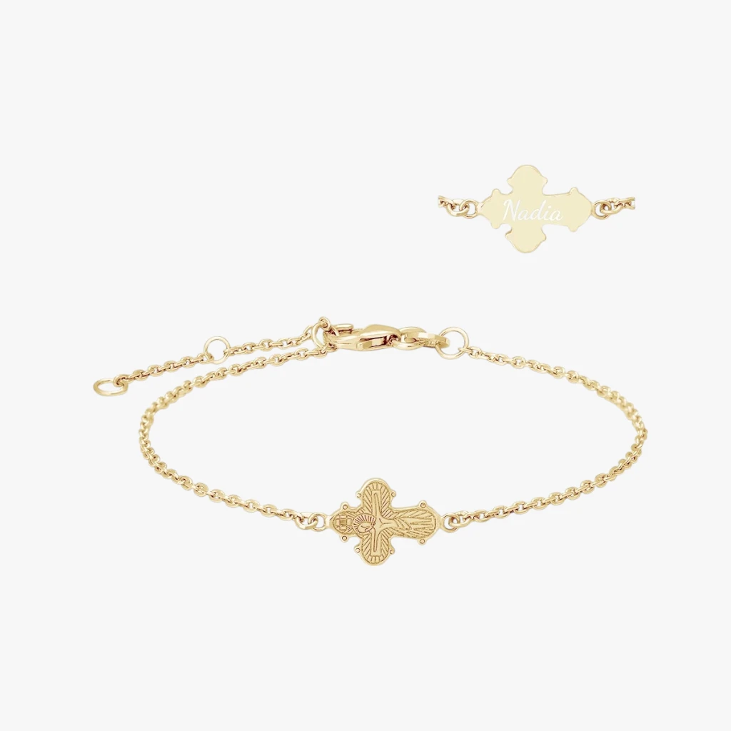 Dagmarkors Armbånd Blank Bagside Med Gravering 18k Siersbøl - Armbånd  - 5711008344915