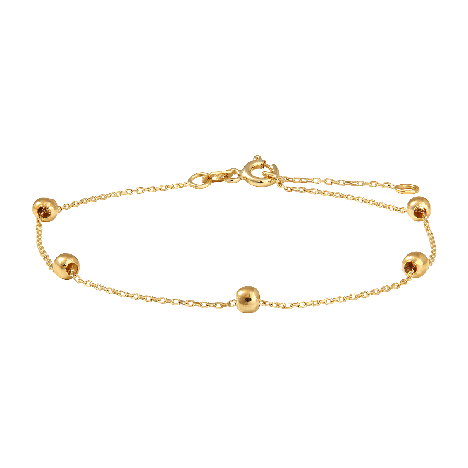 Siersbøl 8kt Guld Armbånd 5x3mm Kugler - Siersbøl Armbånd