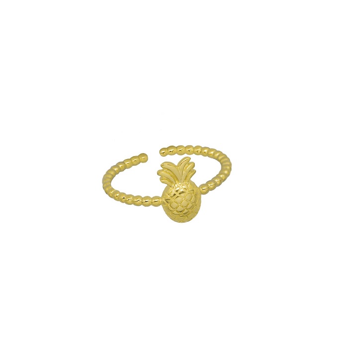 Donnatella Ring Pineappel Forgyldt - Donnatella Fingerringe