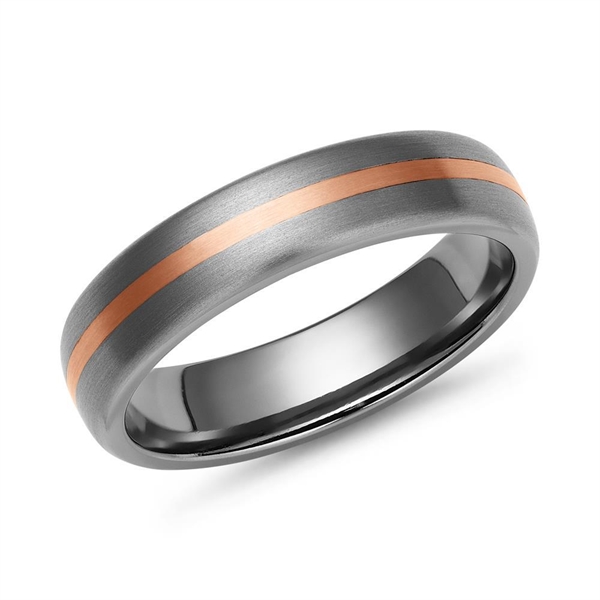 Rosa Vielsesring Titanium Guld - Vielsesringe