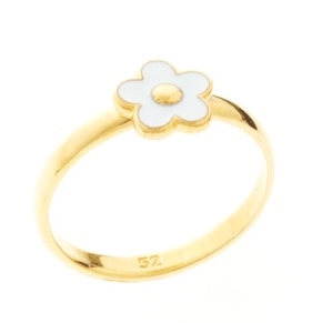 Ring Forgyldt Sølv Med Blomst - Fingerringe