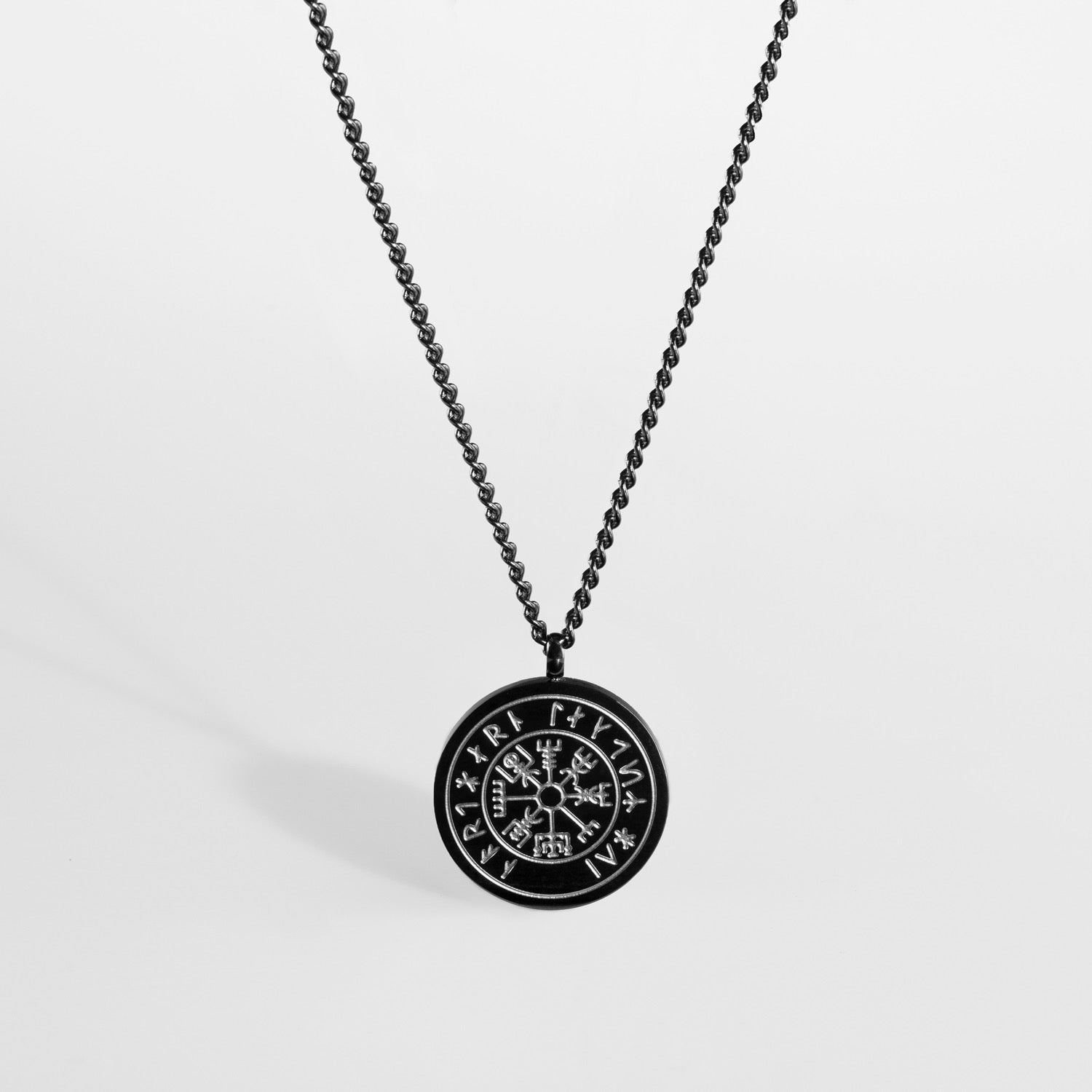 Sort Vegvisir Halskæde Herre Northern Legacy - Northernlegacy Halskæder  - 5740028207832