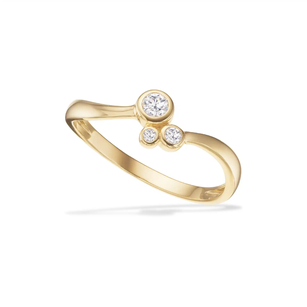 Scrouples Karat Guld Ring Med Sten Rørfatning 715723 - Scrouples Fingerringe