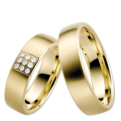 Vielsesringe Guld Med Diamanter 135 - Vielsesringe