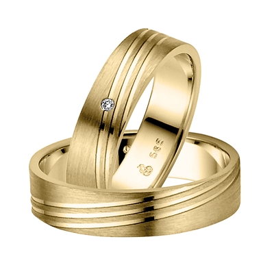 Vielsesringe Guld Med Brillant - Vielsesringe