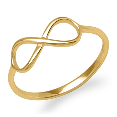 Infinity Ring Forgyldt Sølv - Fingerringe