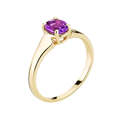 Guld Ring Med Ametyst - Fingerringe