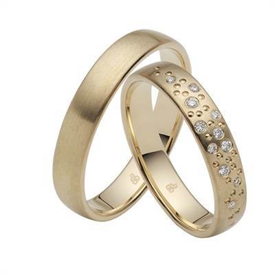 Vielsesringe Guld Med Diamanter 075 - Vielsesringe