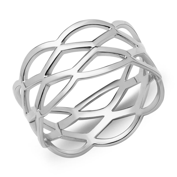 Flettet Sølv Ring - Fingerringe