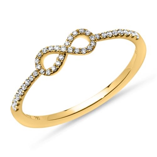 Infinity Ring Guld Med Diamanter - Fingerringe