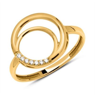 Ring Guld Med Ringe Zirkonia - Fingerringe