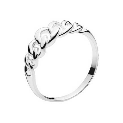 Bred Panser Ring Sølv Str - Fingerringe