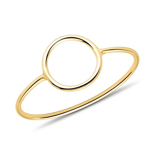 Guldring Med Rund Ring - Fingerringe