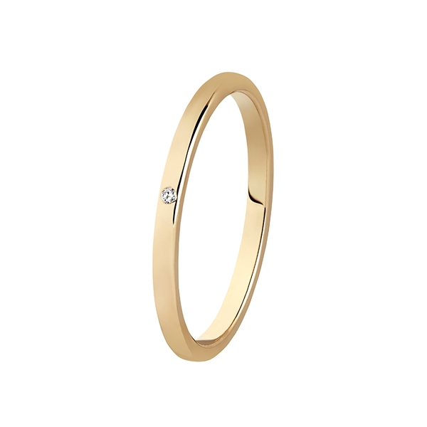 Bartoli Colibri Vielsesring Guld Med Diamant - Vielsesringe