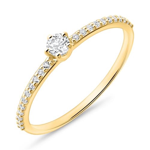 Guldring Guld Med Topaz - Fingerringe