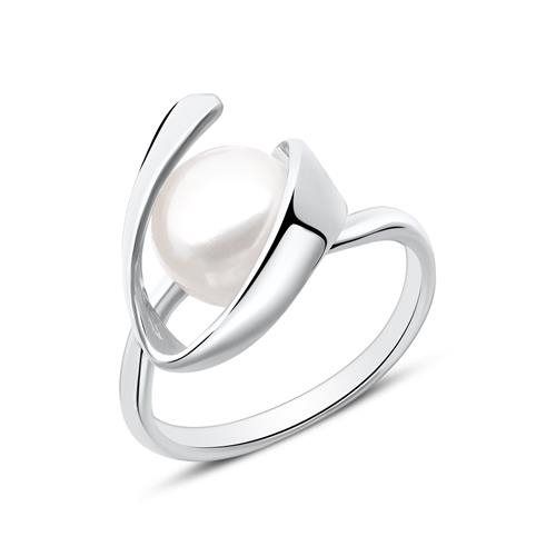 Sølv Ring Med Ferskvandsperle - Fingerringe