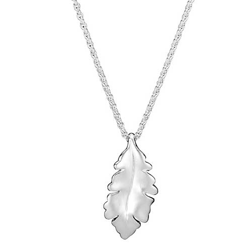 Collier Sølv Med Blad - Halskæder