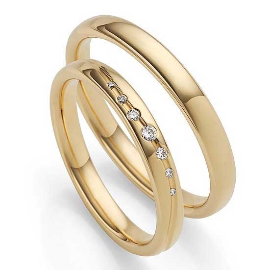 Bartoli First Vielsesringe Guld Med Diamanter 056 - Vielsesringe