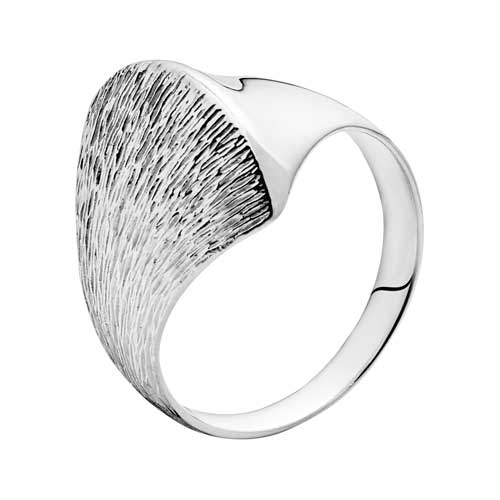 Rustik Glat Ring Sølv - Fingerringe