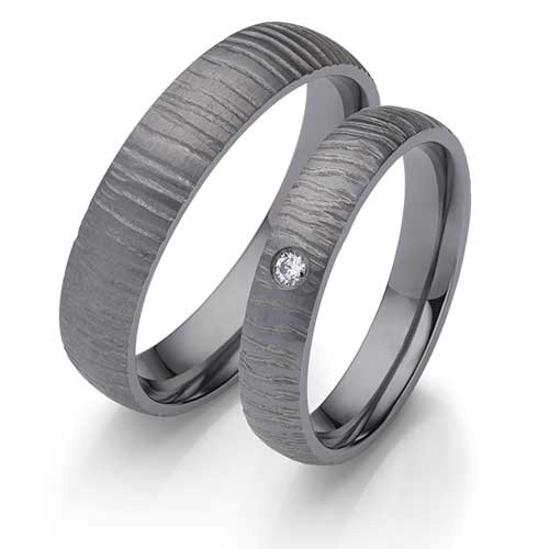 Bartoli Vielsesringe Tantal Med Diamant 035 - Vielsesringe