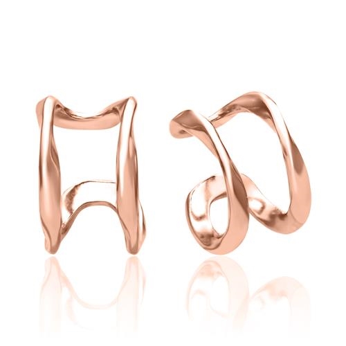 Rosa Ear Cuffs Forgyldt Sølv - Øreringe