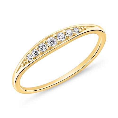 Stilfuld Ring Forgyldt Sølv Med Zirkoniasten - Fingerringe