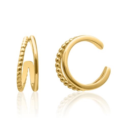 Dobbelte Ear Cuffs Forgyldt Sølv - Øreringe