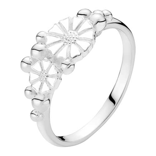 Lund Marguerit Ring Sølv Med Kugler - Fingerringe