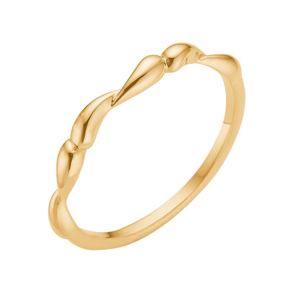 Snoet Dråbeformet Guldring - Fingerringe