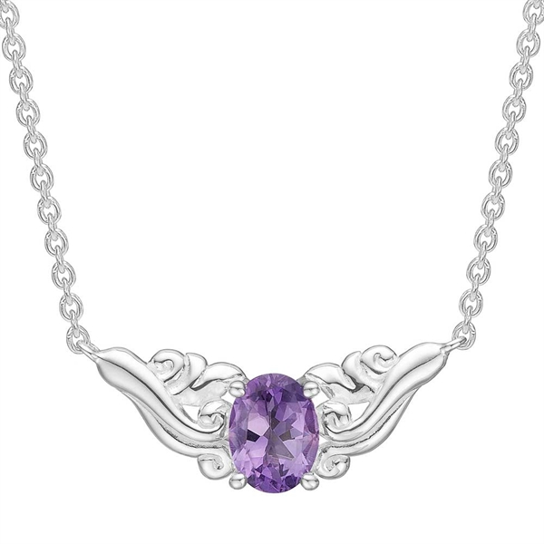 Collier Sølv Med Ametyst - Halskæder