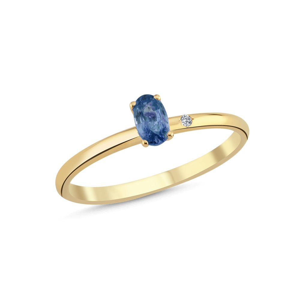 Nuran Gaia Ring Med Blå Safir Diamant A2570 001 - Nuran Fingerringe