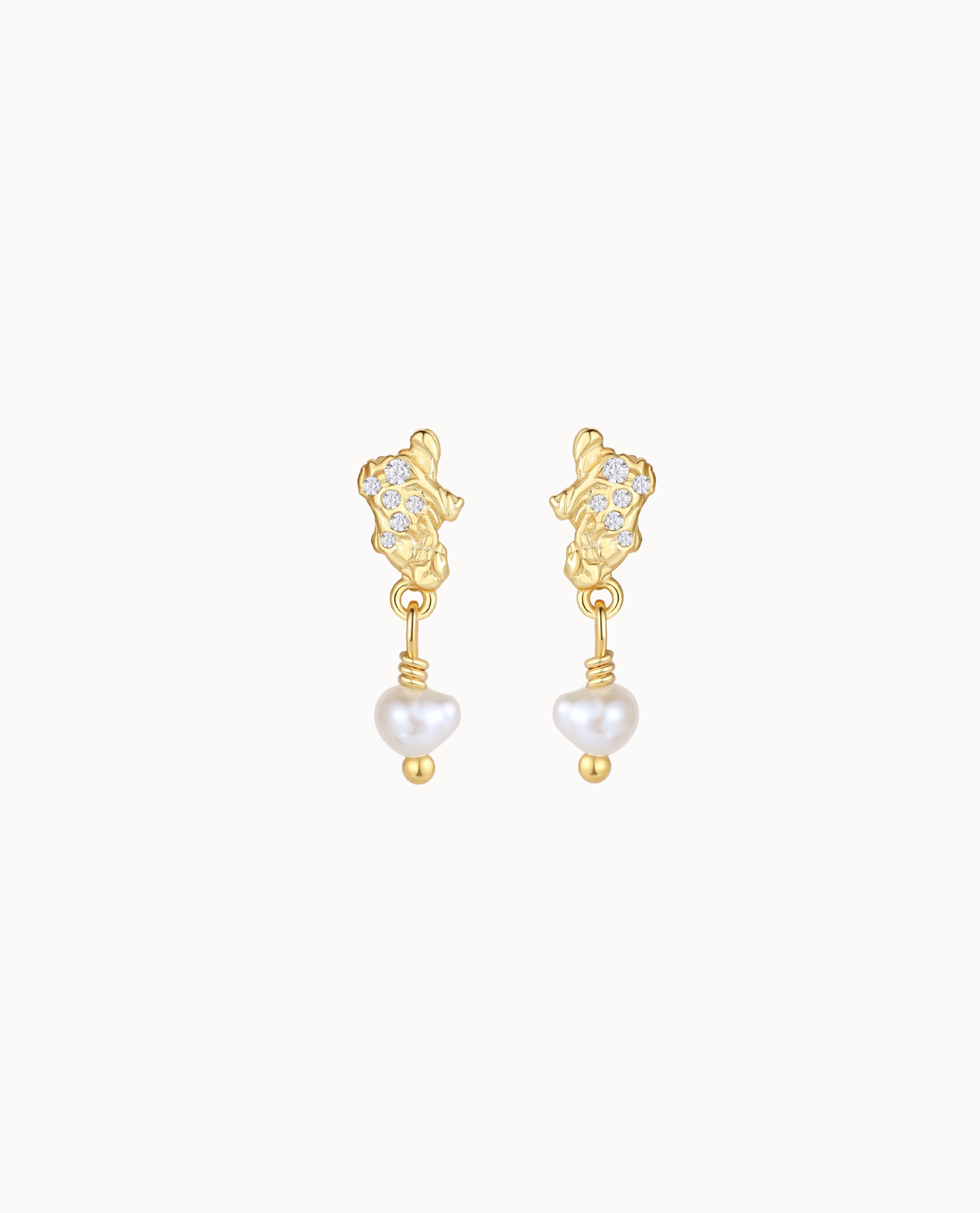 Ainoa Earrings Forgyldt - Nava Copenhagen Ørestikkere  - 05715461006830