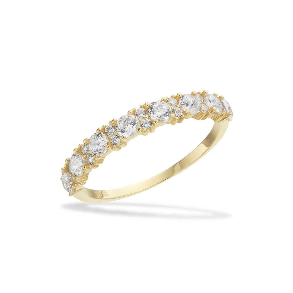 Scrouples Karat Guld Alliance Ring Med Sten Zirkonia 715133 - Scrouples Fingerringe