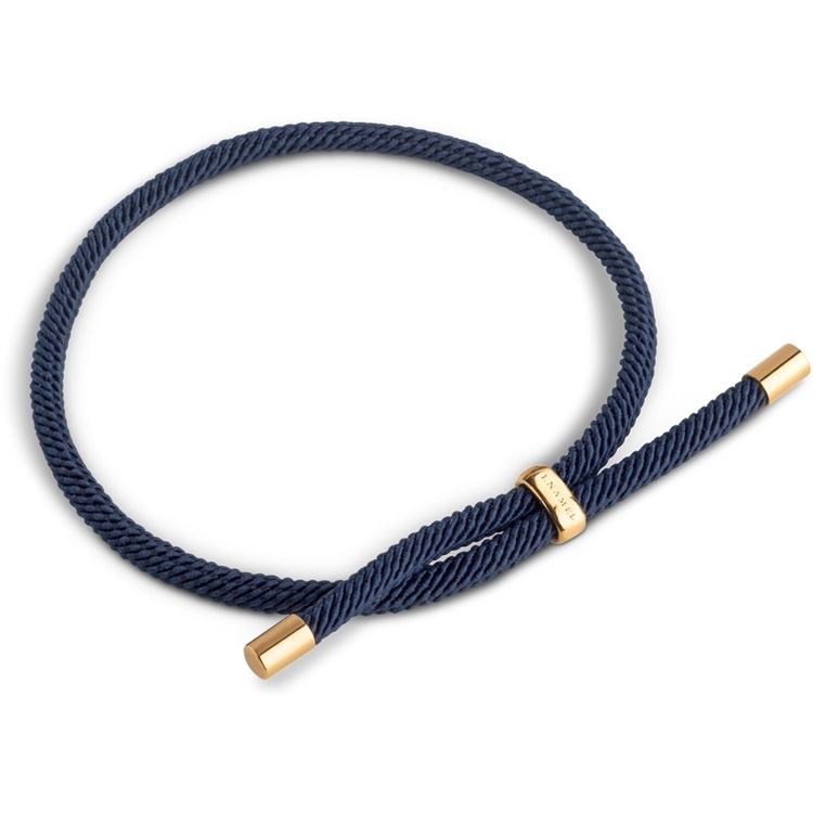 Enamel Color Cord Night Blue Armbånd B145g - Armbånd
