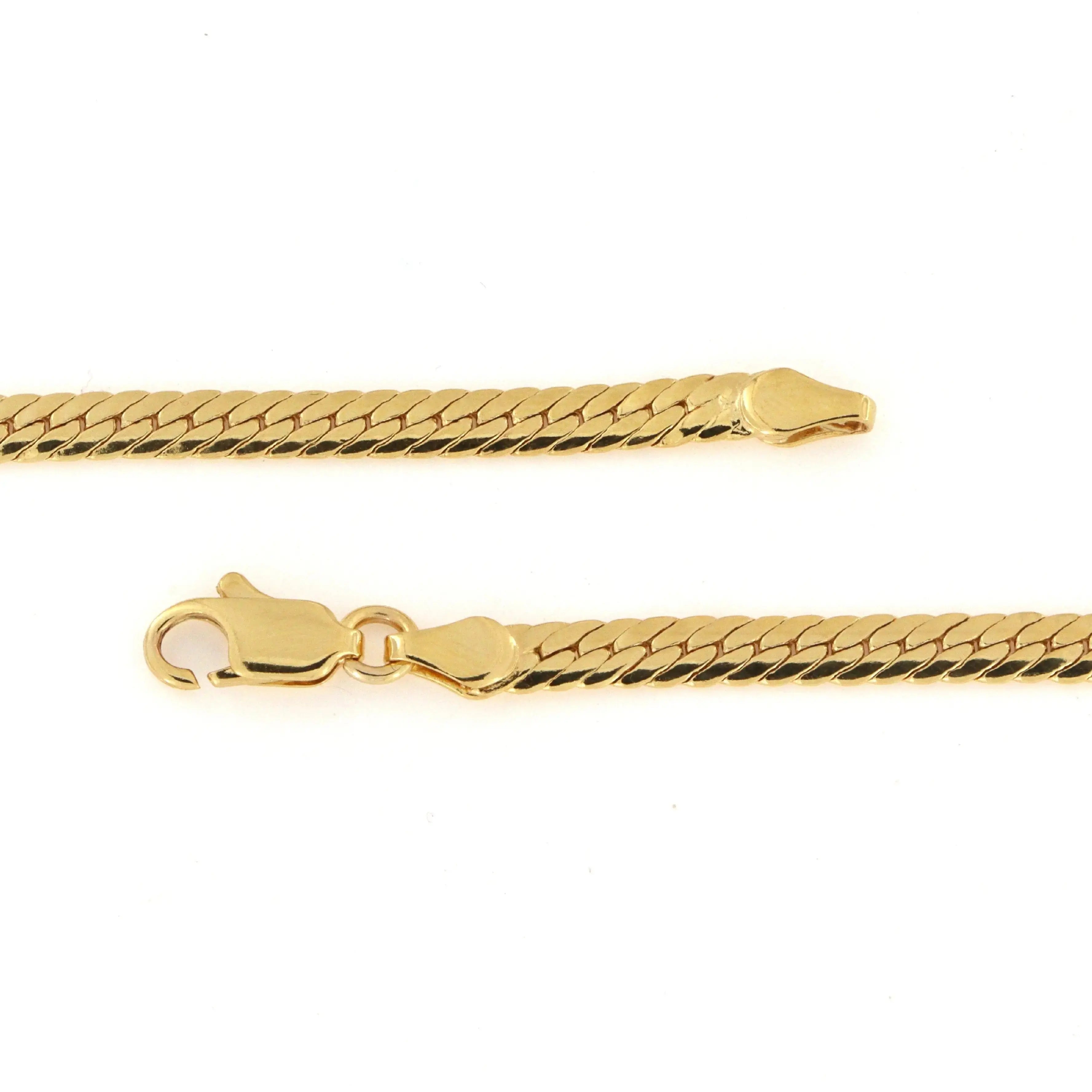 Guld Armbånd Sildeben Kæde Forgyldt Messing - Spain Armbånd  - 05740034017807