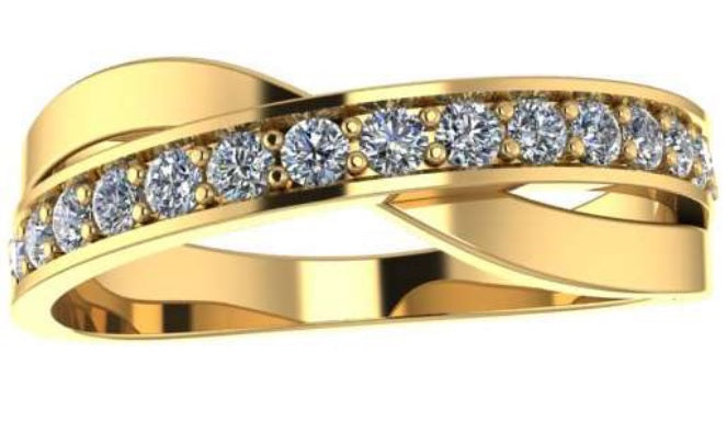 Blomster Jewellery Karat Guld Ring Med Diamanter Bl0430r - Fingerringe  - 1233690138190