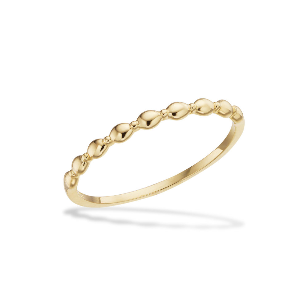Scrouples Karat Guld Bånd Ring Med Kugler 715413 - Scrouples Fingerringe