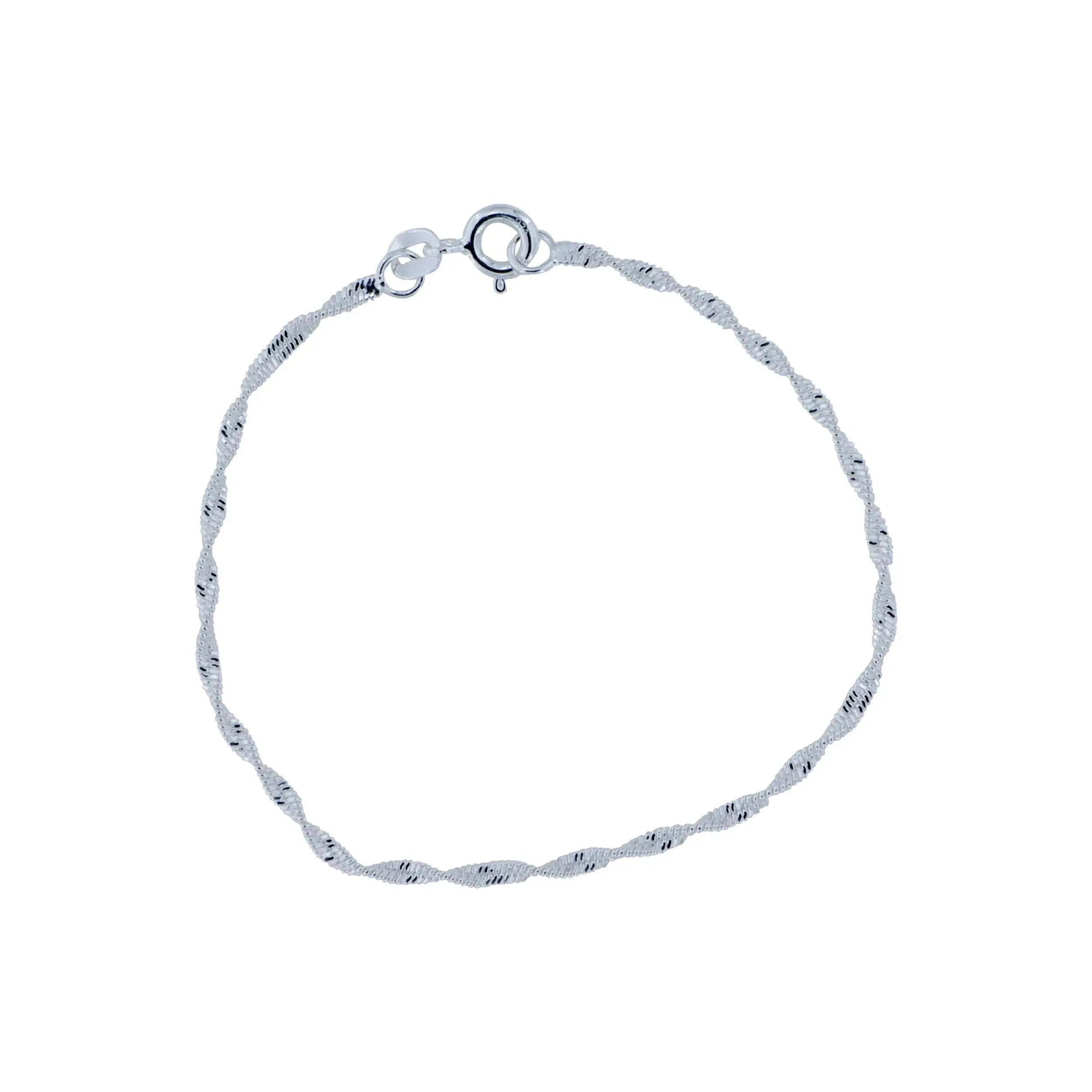 Sølv Armbånd Singapore Kæde Sterling Bredt - Spain Armbånd  - 05740034094679