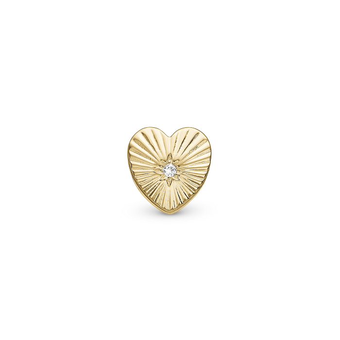 Christina Sunshine Heart 4mm Charm - Christina Armbånd