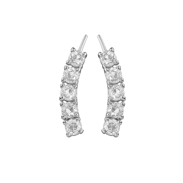 Christina Floating Crystal Ear Crawler 672 S04 - Christina Øreringe