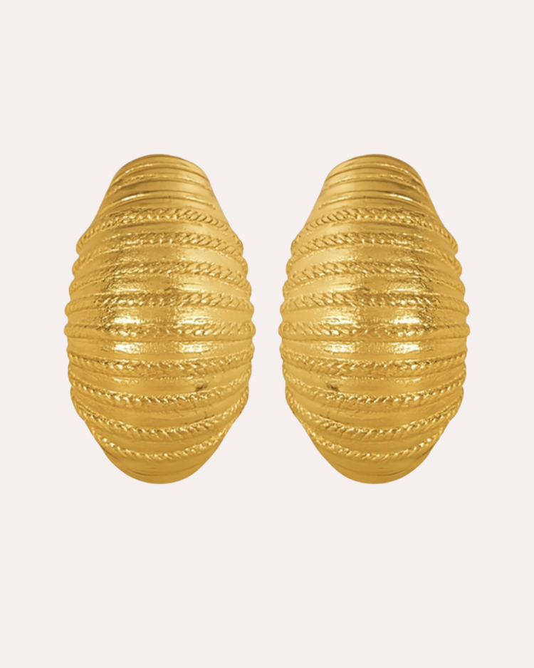 Croissant Earrings Forgyldt - Khaai Studio Ørestikkere
