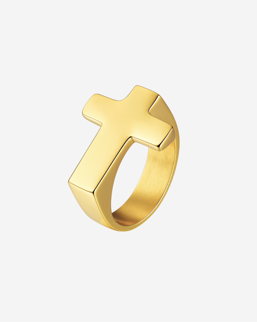 Cross Ring Forgyldt - Khaai Studio Fingerringe