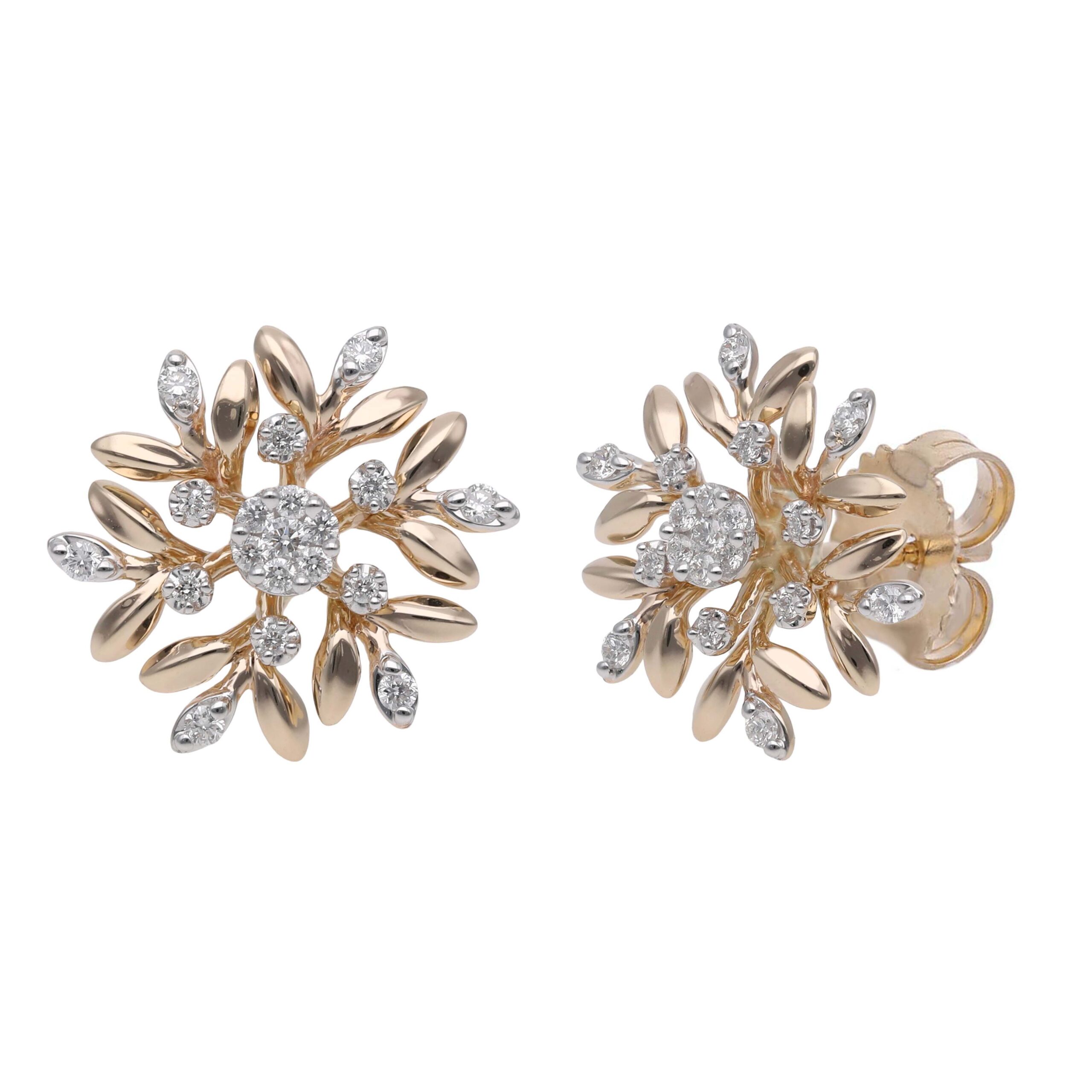 Guld Ampquotsecret Oakampquot Diamantørestikker 14kt Diamanter - Byfrisenholm Øreringe